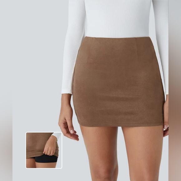 NWT Halara suede mini skirt size small - Picture 1 of 8